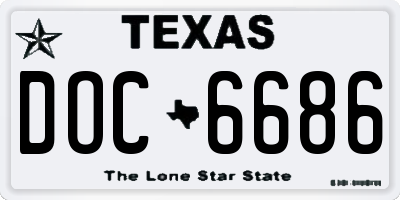 TX license plate DOC6686