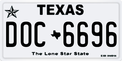 TX license plate DOC6696