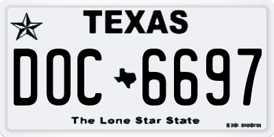 TX license plate DOC6697