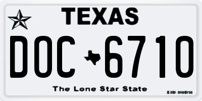 TX license plate DOC6710