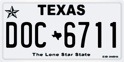 TX license plate DOC6711