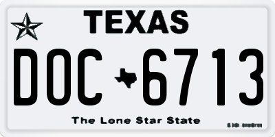 TX license plate DOC6713