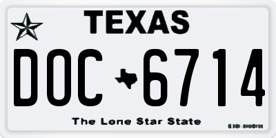TX license plate DOC6714