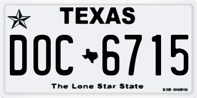 TX license plate DOC6715