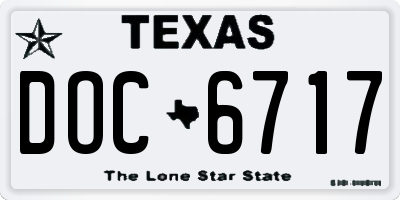TX license plate DOC6717