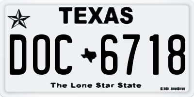 TX license plate DOC6718