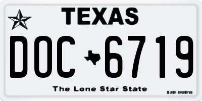 TX license plate DOC6719