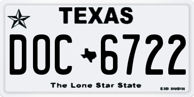 TX license plate DOC6722