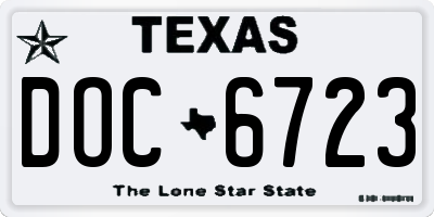 TX license plate DOC6723
