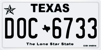 TX license plate DOC6733