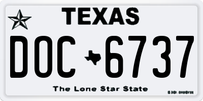 TX license plate DOC6737