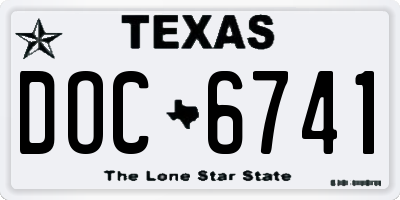 TX license plate DOC6741