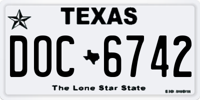 TX license plate DOC6742
