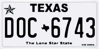 TX license plate DOC6743
