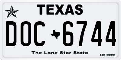 TX license plate DOC6744
