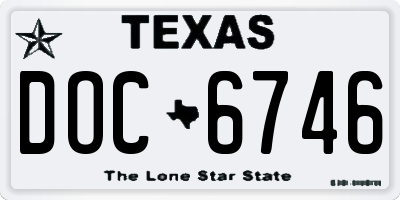 TX license plate DOC6746