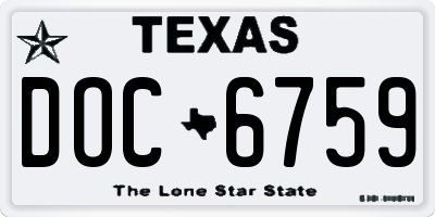 TX license plate DOC6759