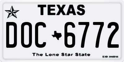 TX license plate DOC6772