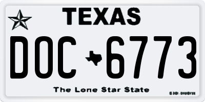 TX license plate DOC6773