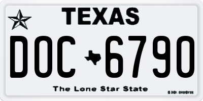 TX license plate DOC6790