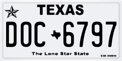 TX license plate DOC6797