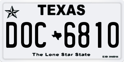 TX license plate DOC6810