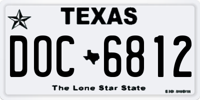 TX license plate DOC6812