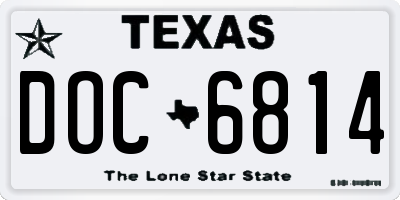 TX license plate DOC6814
