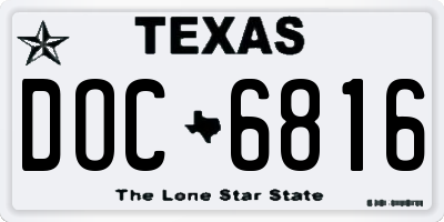 TX license plate DOC6816
