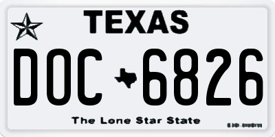 TX license plate DOC6826