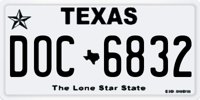 TX license plate DOC6832
