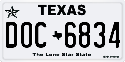 TX license plate DOC6834