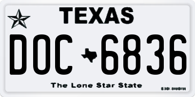 TX license plate DOC6836