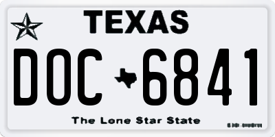 TX license plate DOC6841