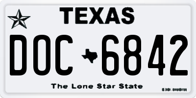 TX license plate DOC6842