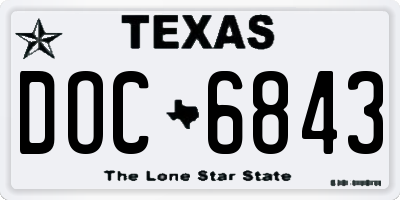 TX license plate DOC6843