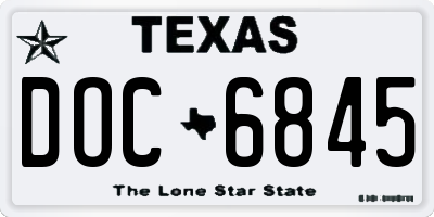 TX license plate DOC6845