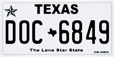 TX license plate DOC6849