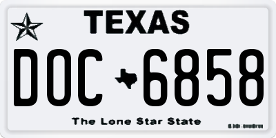 TX license plate DOC6858