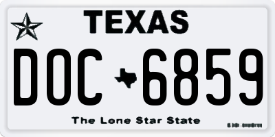 TX license plate DOC6859