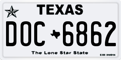 TX license plate DOC6862