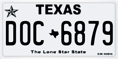 TX license plate DOC6879