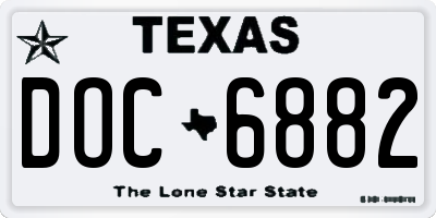 TX license plate DOC6882
