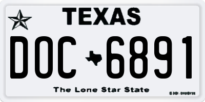 TX license plate DOC6891