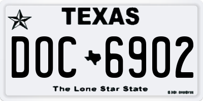 TX license plate DOC6902