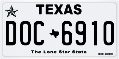TX license plate DOC6910