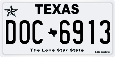 TX license plate DOC6913