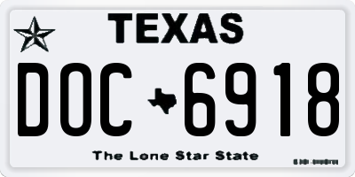 TX license plate DOC6918