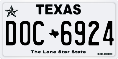 TX license plate DOC6924