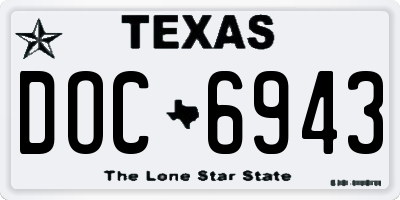 TX license plate DOC6943